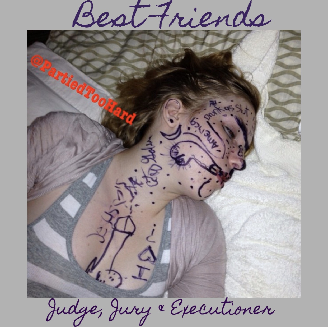 temporary tattoo - Best Friends Partied Too lard Wowowy Un Amenca Joh Judge, Jury e Executioner