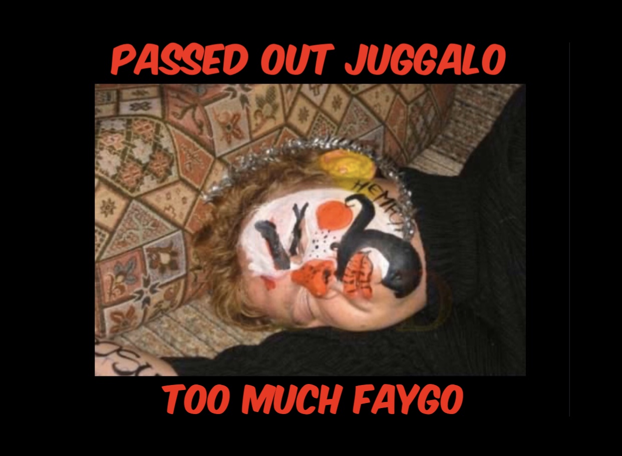 Humour - Passed Out Juggalo Too Much Faygo