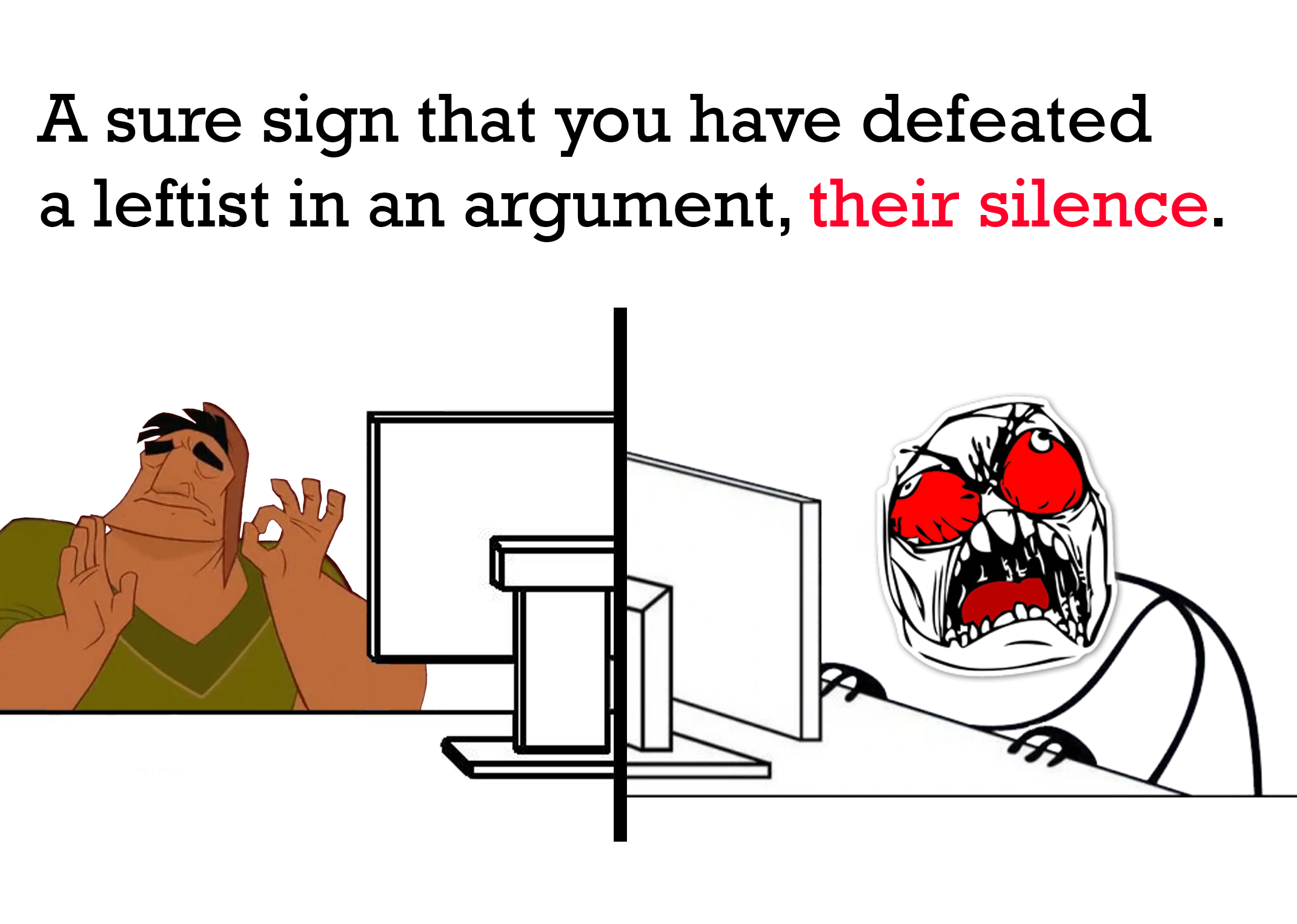 Meme about winning an argument.