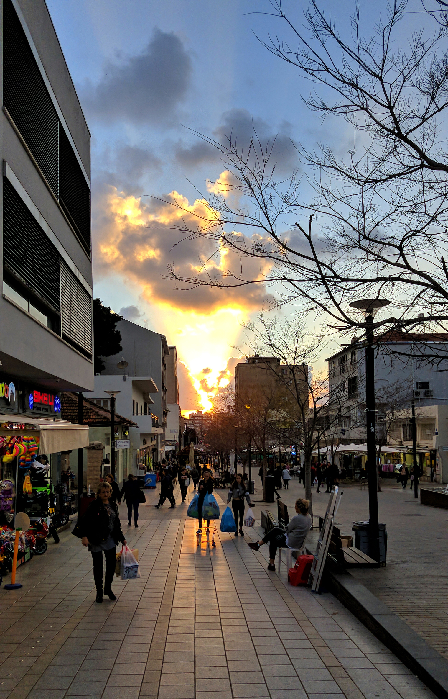 Amazing Sunset In Tel Aviv, Israel.