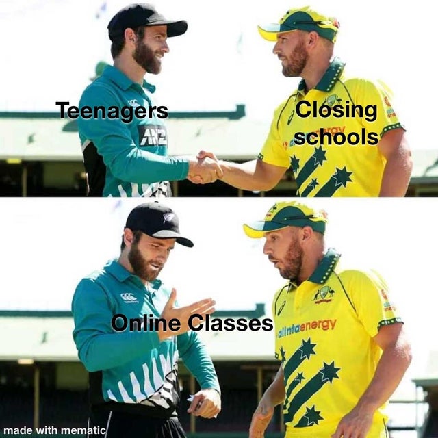 Kane Williamson - Teenagers Closing ..schools Online Classes inaenergy made with mematic