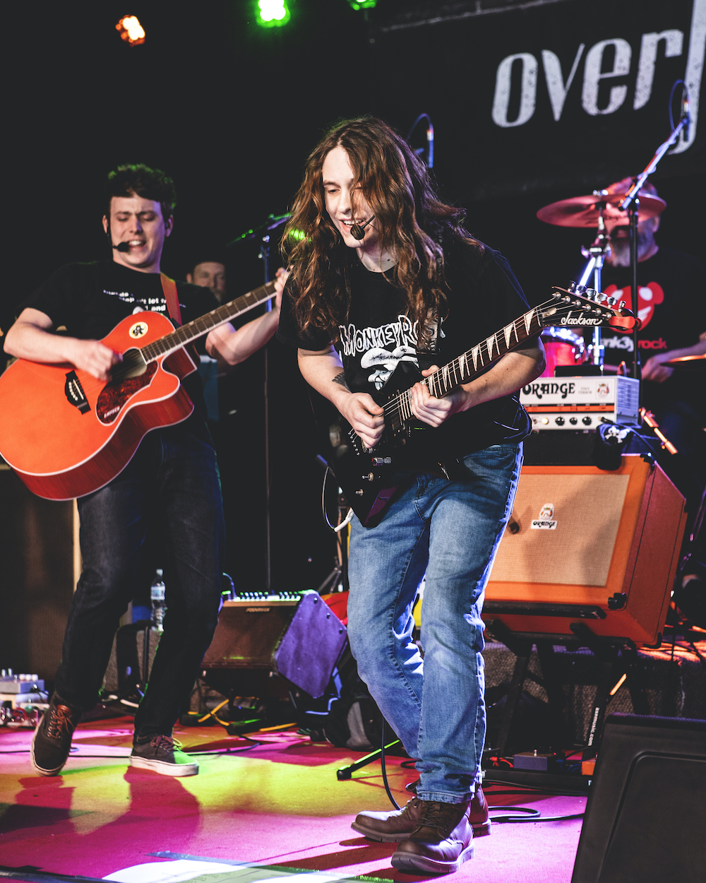 This Kids' Rock Band's members all wear shirts tributing other bands