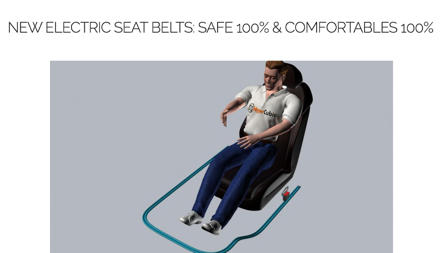 sitting - New Electric Seat Belts Safe 100% & Comfortables 100% HyperCubic