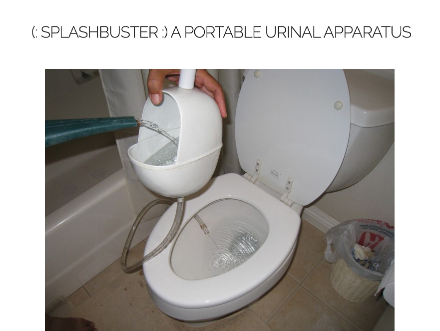toilet seat - Splashbuster A Portable Urinal Apparatus