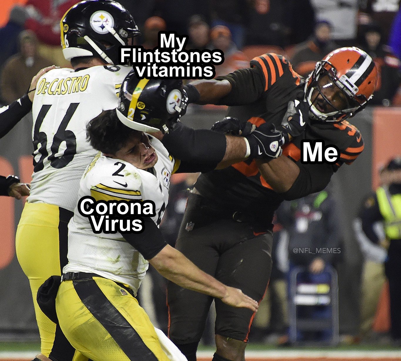 garrett rudolph - My Flintstones vitamins Oecastro Me 2 Corona Virus Onel Memes