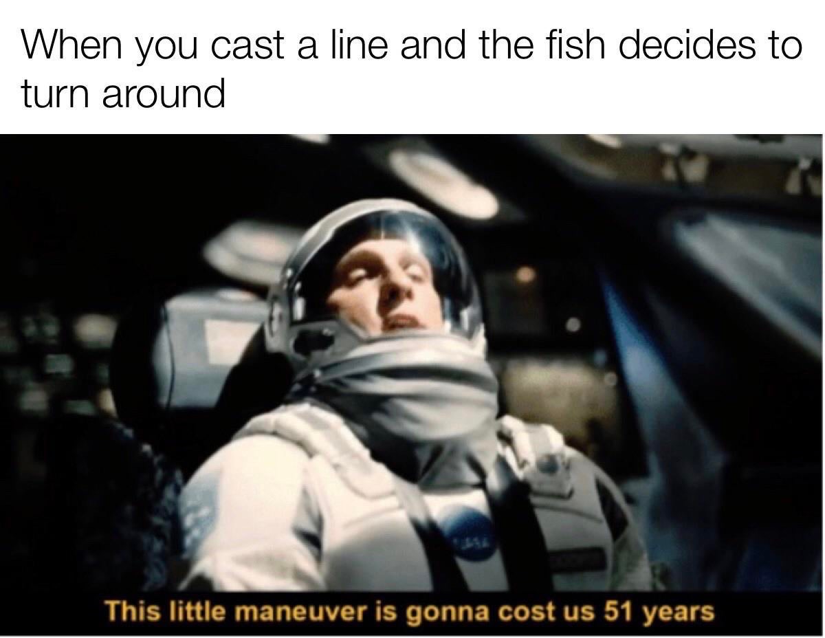 little maneuver is gonna cost us meme - When you cast a line and the fish decides to turn around This little maneuver is gonna cost us 51 years