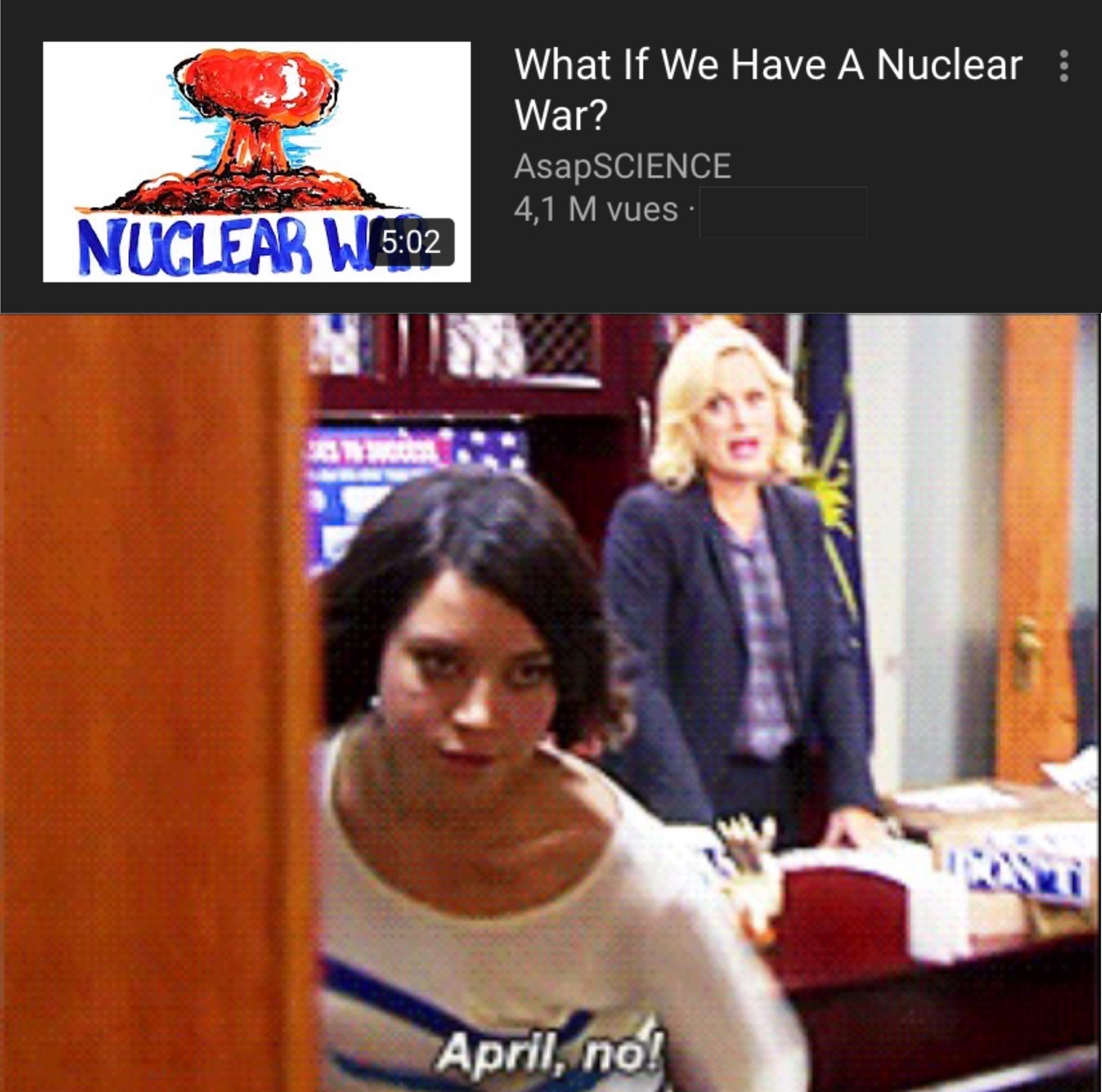 Aubrey Plaza - What If We Have A Nuclear War? AsapSCIENCE 4,1 M vues Nuclear W April, no!