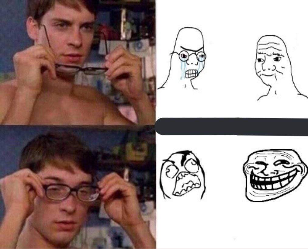 funny memes - spider man meme glasses
