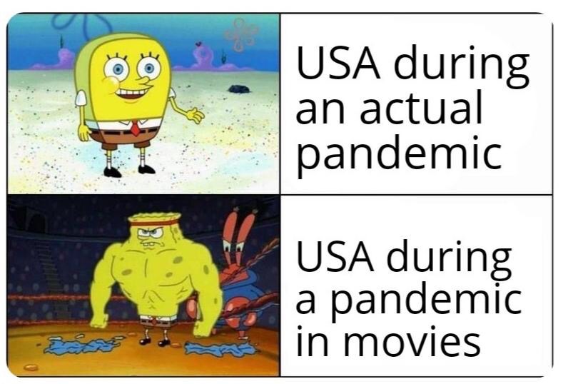 funny memes - arch linux meme - an actual Usa during an actual pandemic Usa during a pandemic in movies