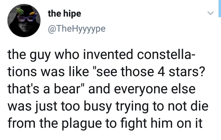 That's a Soldier - the hipe the guy who invented constella tions was "see those 4 stars? that's a bear" and everyone else was just too busy trying to not die from the plague to fight him on it