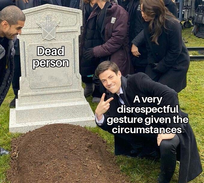 grant gustin next to oliver queen's grave template - Dead person A very disrespectful gesture given the circumstances
