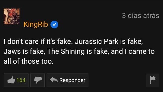 porn comment section - 3 das atrs KingRib I don't care if it's fake. Jurassic Park is fake, Jaws is fake, The Shining is fake, and I came to all of those too. 164 Responder