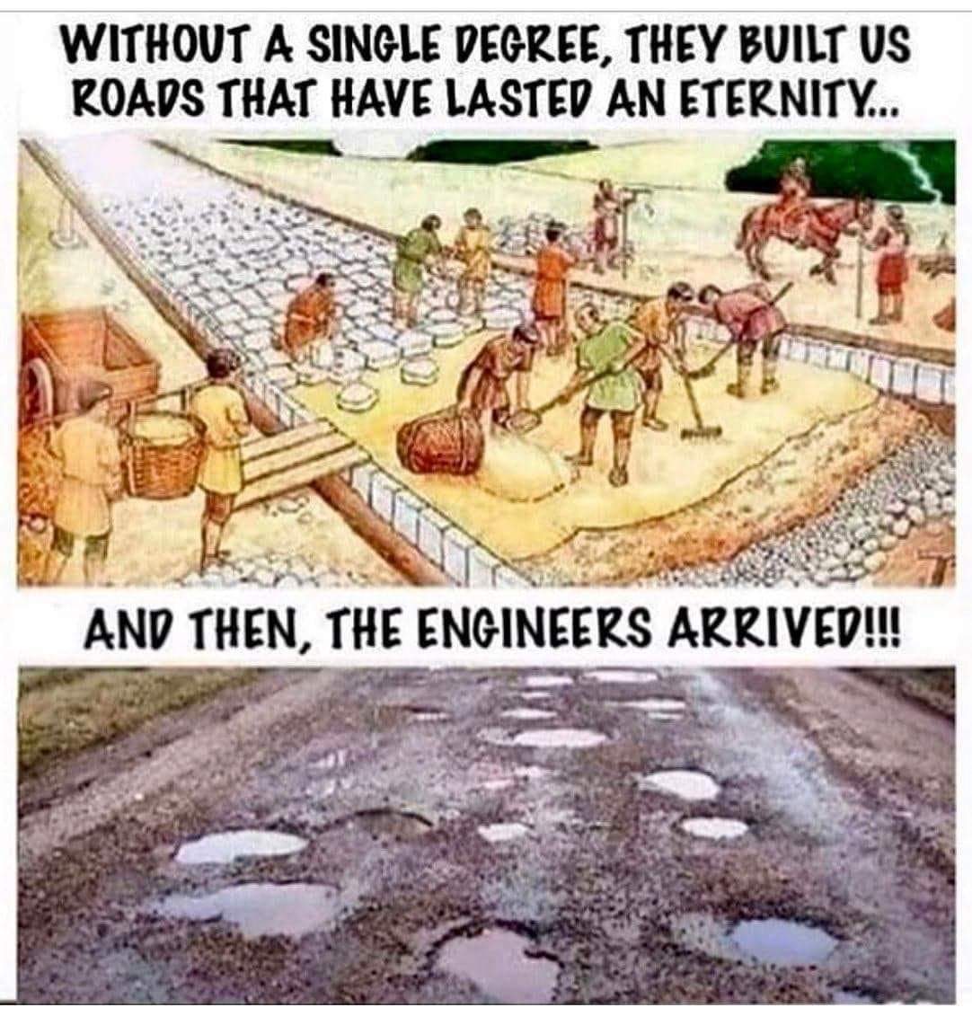 without a single degree they built us roads - Without A Single Degree, They Built Us Roads That Have Lasted An Eternity... And Then, The Engineers Arrived!!!