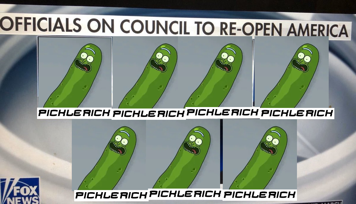 Officials On Council To ReOpen America Pickle Rich Pichlerich Picklerich Pichlerich Pichlerich Pichle Rich Pichle Rick