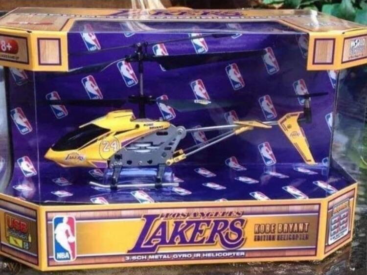 lakers helicopter toy