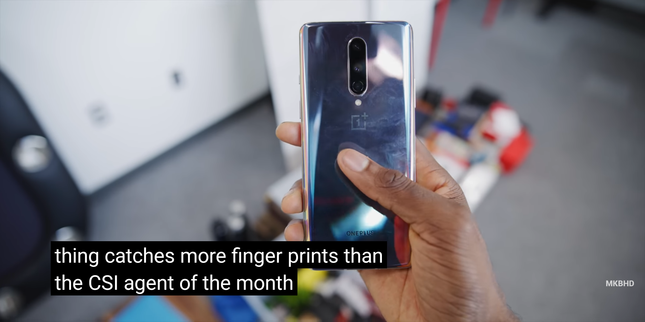 best roasts - mobile phone - thing catches more finger prints than the Csi agent of the month Mkbhd