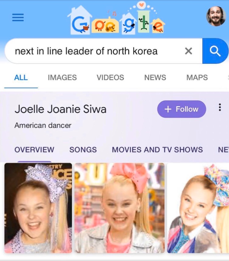 smile - G qegte e next in line leader of north korea X All Images Videos News Maps Joelle Joanie Siwa American dancer Overview Songs Movies And Tv Shows Ne
