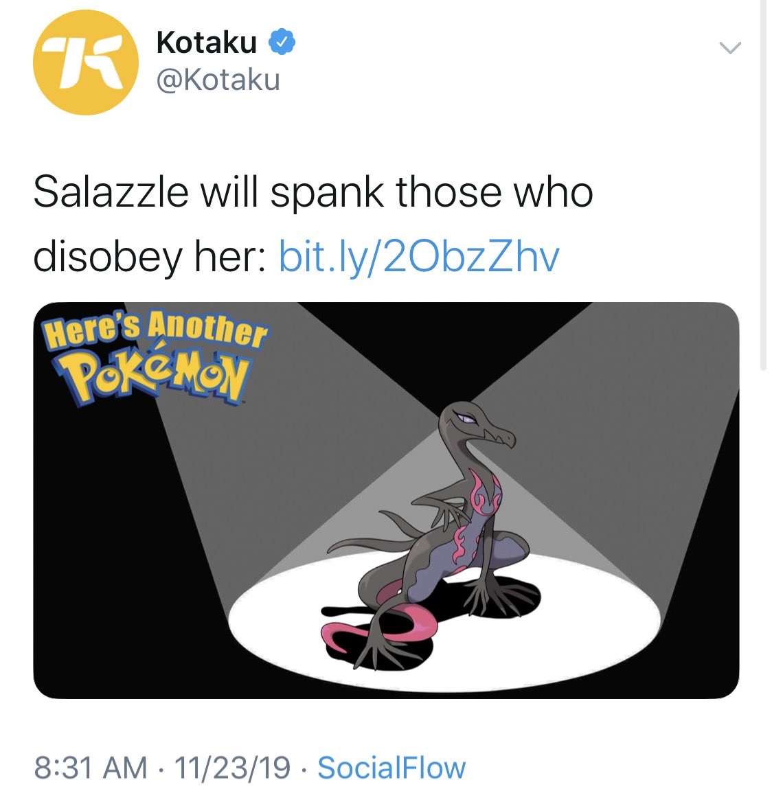 pokemon marnie spank - Kotaku Salazzle will spank those who disobey her bit.ly2ObzZhv Here's Another PokCMON 112319 SocialFlow