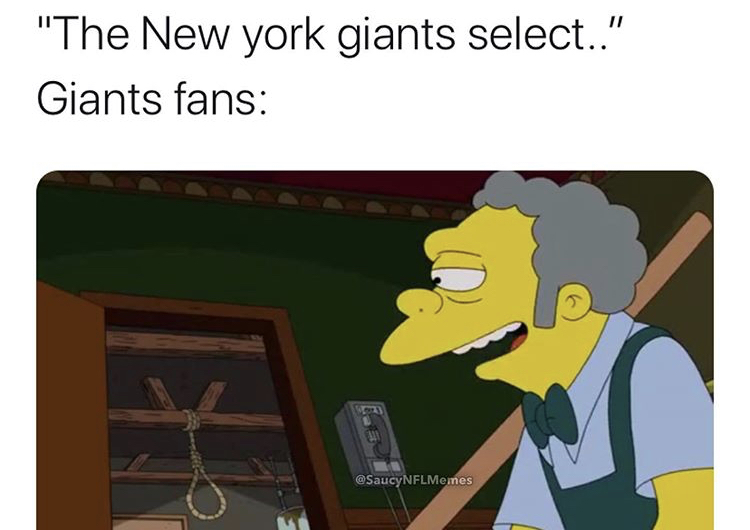 not today buddy meme - "The New york giants select.." Giants fans