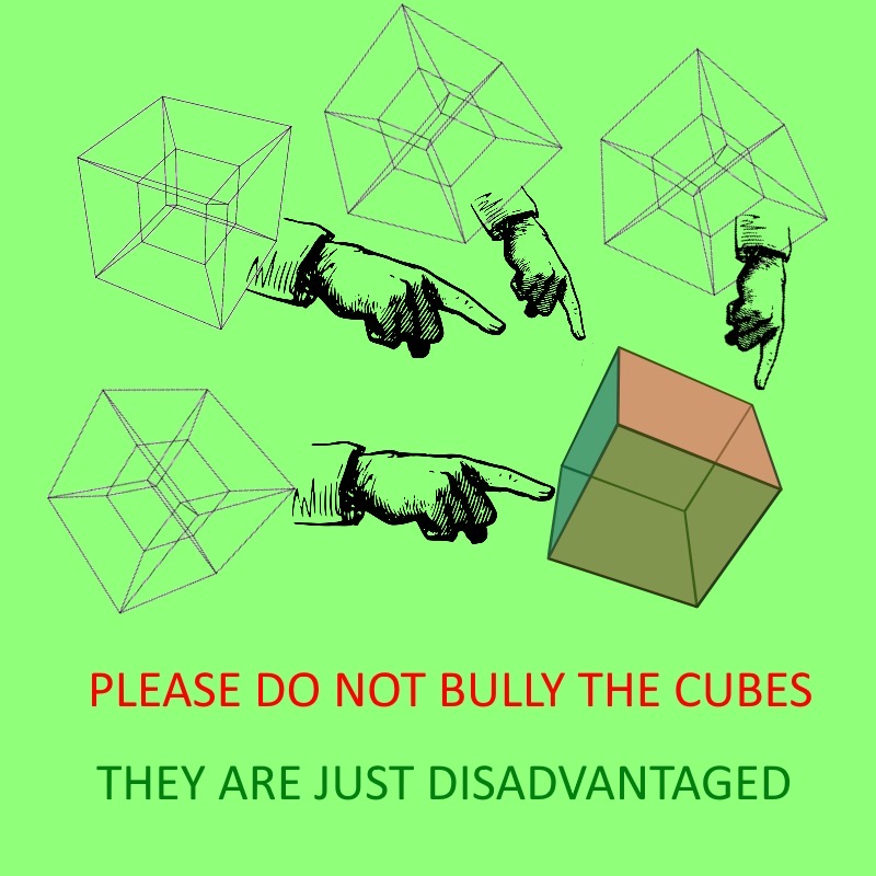 do not bully the cubes - Ww Please Do Not Bully The Cubes They Are Just Disadvantaged
