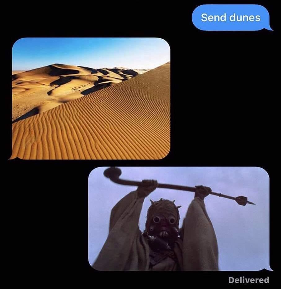 send dunes star wars meme - Send dunes Delivered