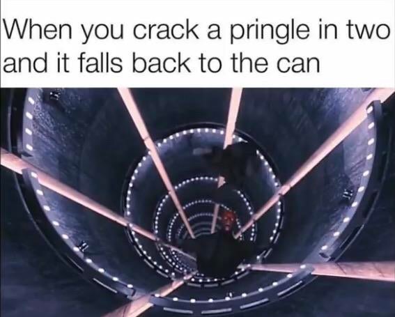 darth maul dead - When you crack a pringle in two and it falls back to the can