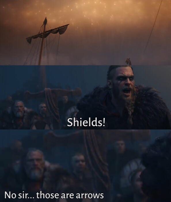 sky - Shields! No sir... those are arrows