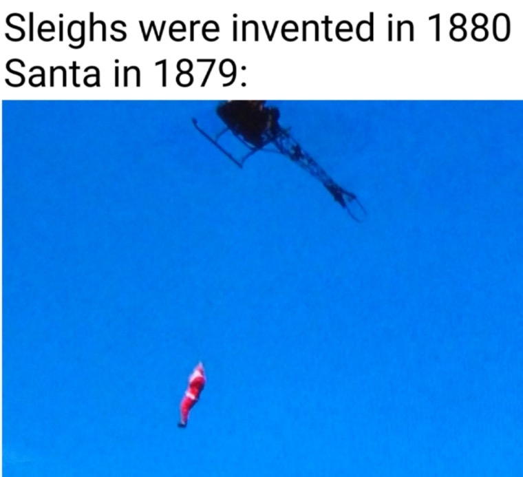 sky - Sleighs were invented in 1880 Santa in 1879