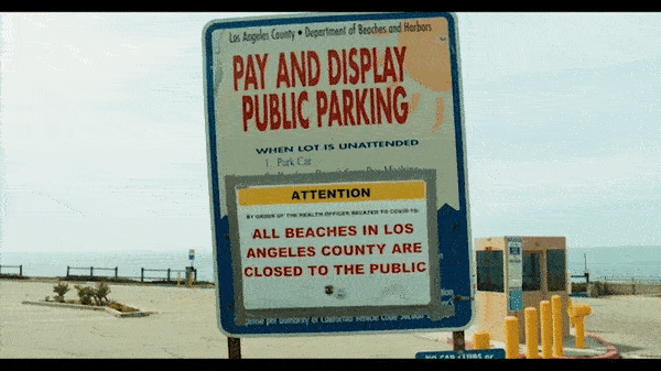 billboard - La Lopes County Department of Benches and Huber Pay And Display Public Parking When Lot Is Unattended 1 Pc Attention All Beaches In Los Angeles County Are Closed To The Public