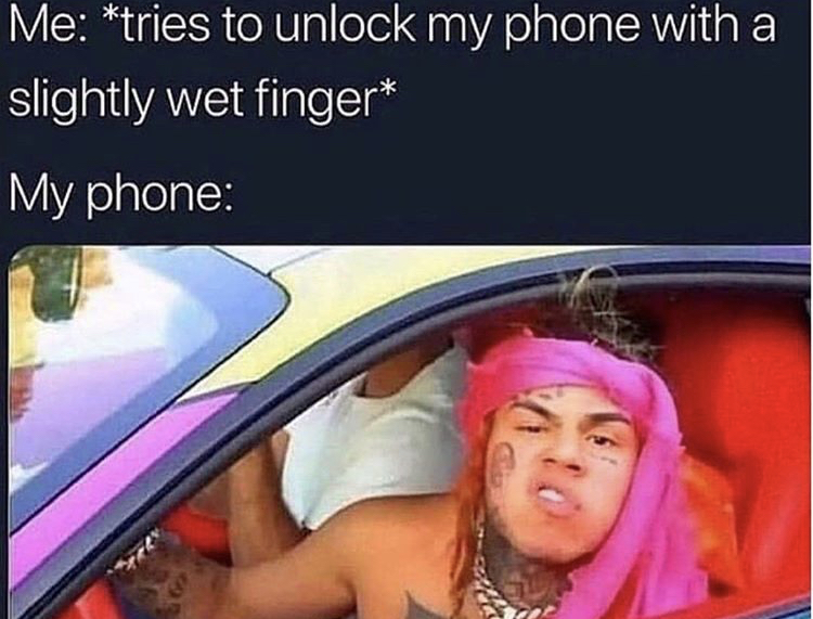 mele kalikimaka meme - Me tries to unlock my phone with a slightly wet finger My phone