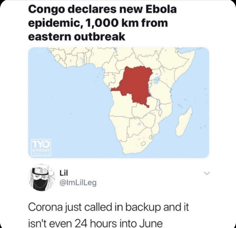map - Congo declares new Ebola epidemic, 1,000 km from eastern outbreak Tyo Today Lil Corona just called in backup and it isn't even 24 hours into June