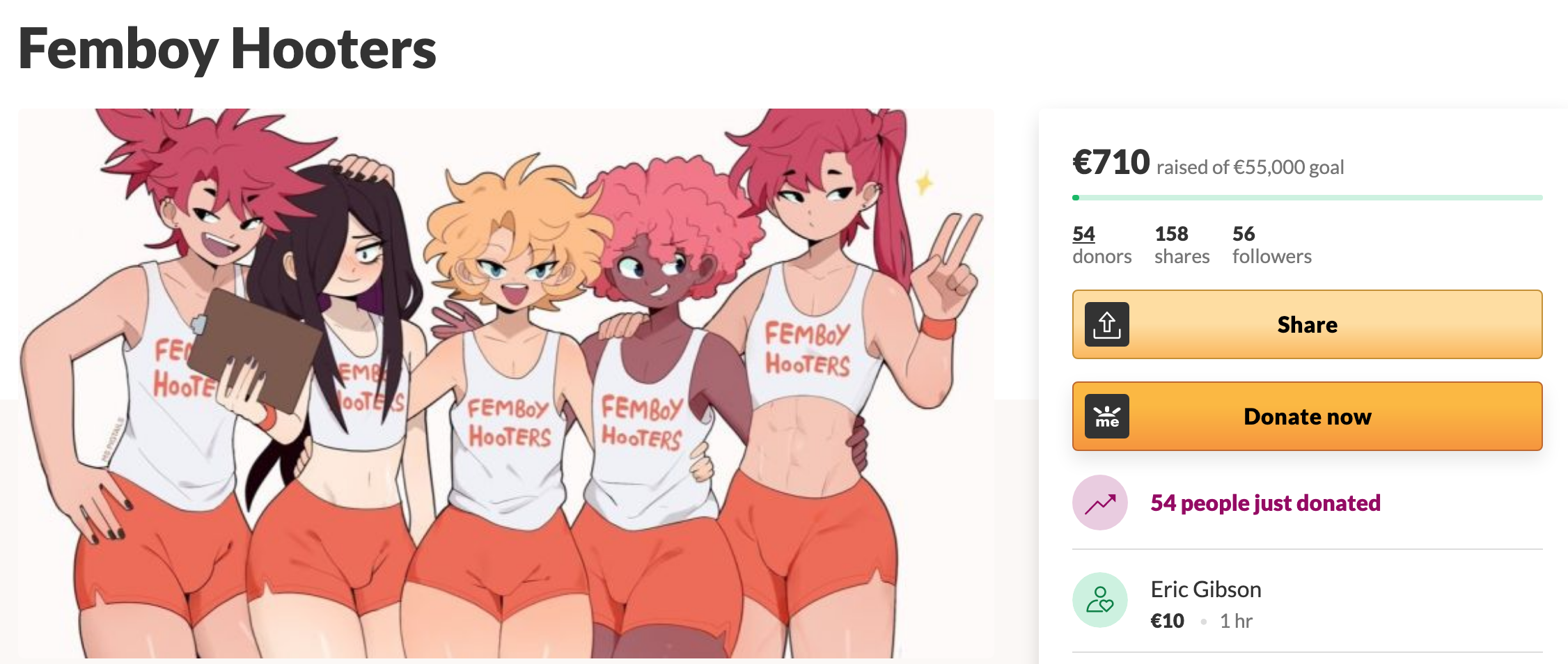 There's even a gofundme to make Femboy Hooters a real place.