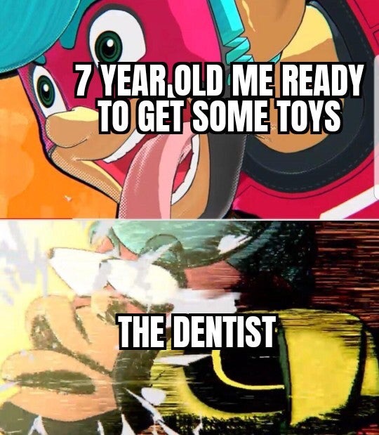 cartoon - 7 Year Old Me Ready To Get Some Toys The Dentist