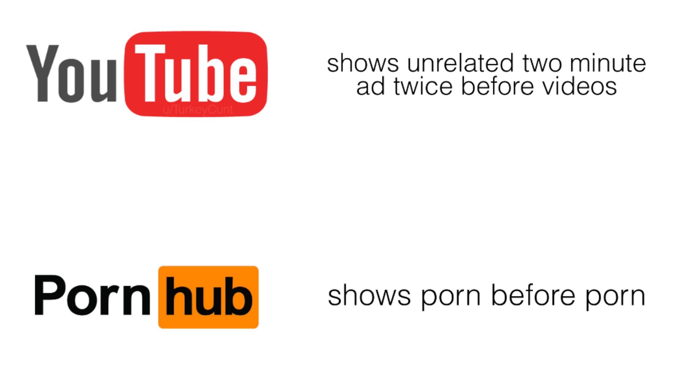 youtube - You Tube shows unrelated two minute ad twice before videos uTurkeyCunt Porn hub shows porn before porn