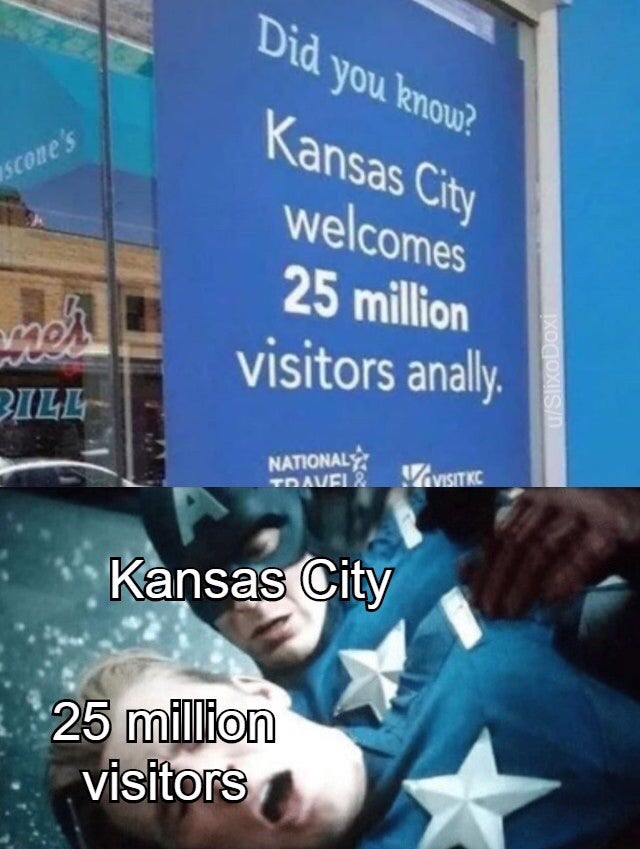kansas city welcomes anally - Did you know? Kansas City scone's welcomes 25 million mea visitors anally. IXOCIOxils Bill National Travel Visitkc Kansas City 25 million visitors