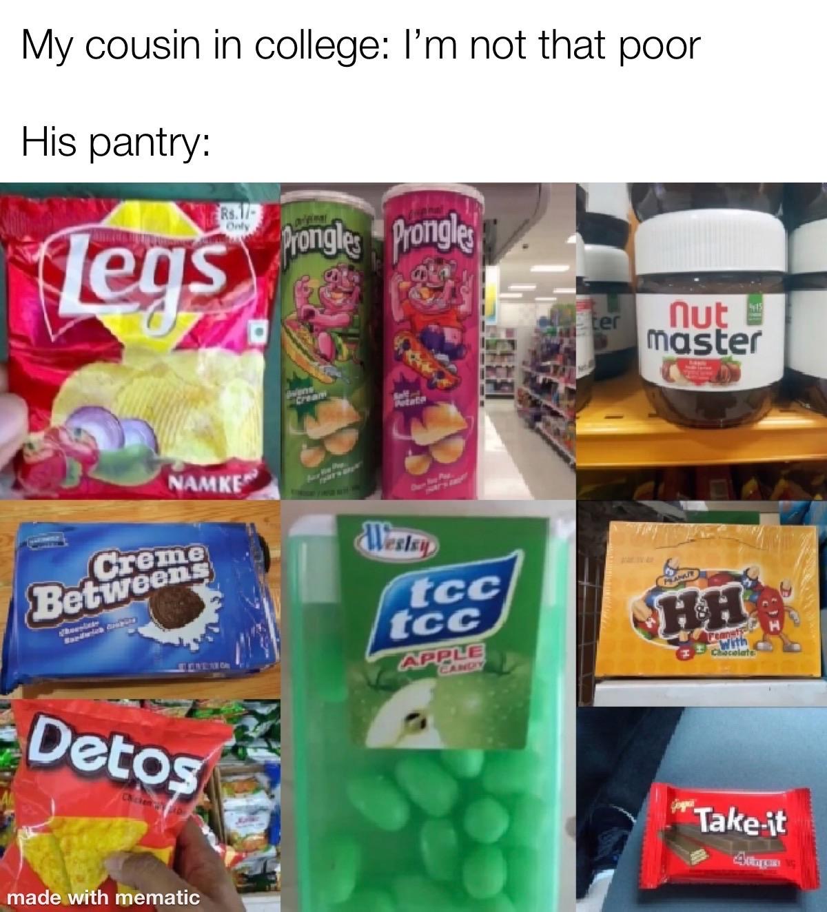 generic oreos - My cousin in college I'm not that poor His pantry Rs. 1A congle Pongle Legs ter nute master Namke Creme Betweens tcc tcc Hh Feast With Chocolate Apple Detos Chce Takeit made with mematic