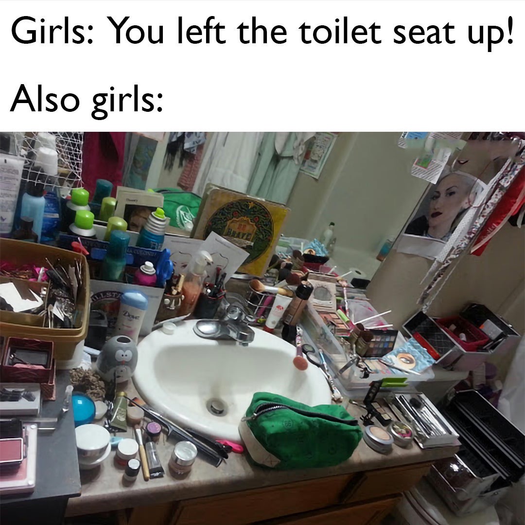 plastic - Girls You left the toilet seat up! Also girls Brate Lstu