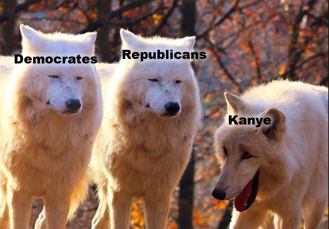 Internet meme - Democrates Republicans Kanye