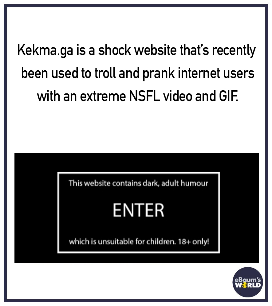 kekma.ga, Don't Type kekma in google