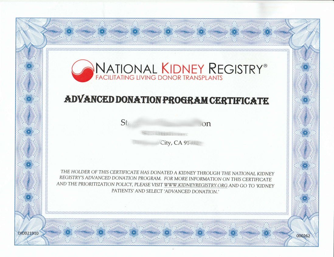 Kidney Donation What have you done? Gallery eBaum's World