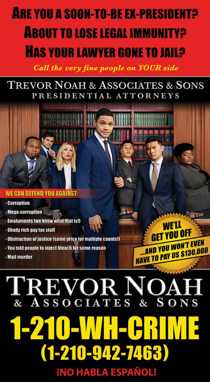 Trevor Noah and the correspondents took this ad out in several newspapers, set to run today on the Day Trump gives his acceptance speech.