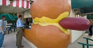 dirty mind penis hotdog bun