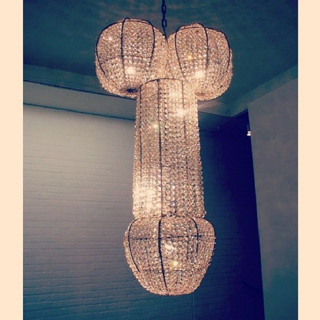 chandelier shaped like a penis