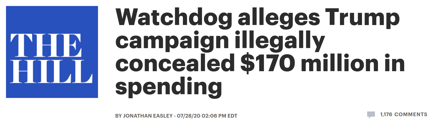 tRump $170 Million in Campaign Finance Violations?