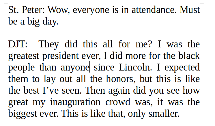 DJT Goes to Heaven - Pt. 1