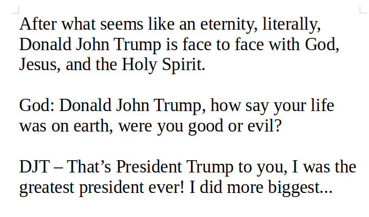 DJT Goes to Heaven - Pt. 1
