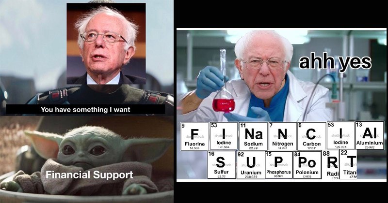 bernie sanders financial support memes - ahh yes You have something I want 9 9 53 11 6 53 13 F Na N Nc Ai Fluorine Stott lodine 12. 16 shut Nitrogen Carbon lodine 1201 15 84 88 22 Sodium 22.10 92 Aluminium Financial Support Sulfur 32.00 sh Uranium Phospho