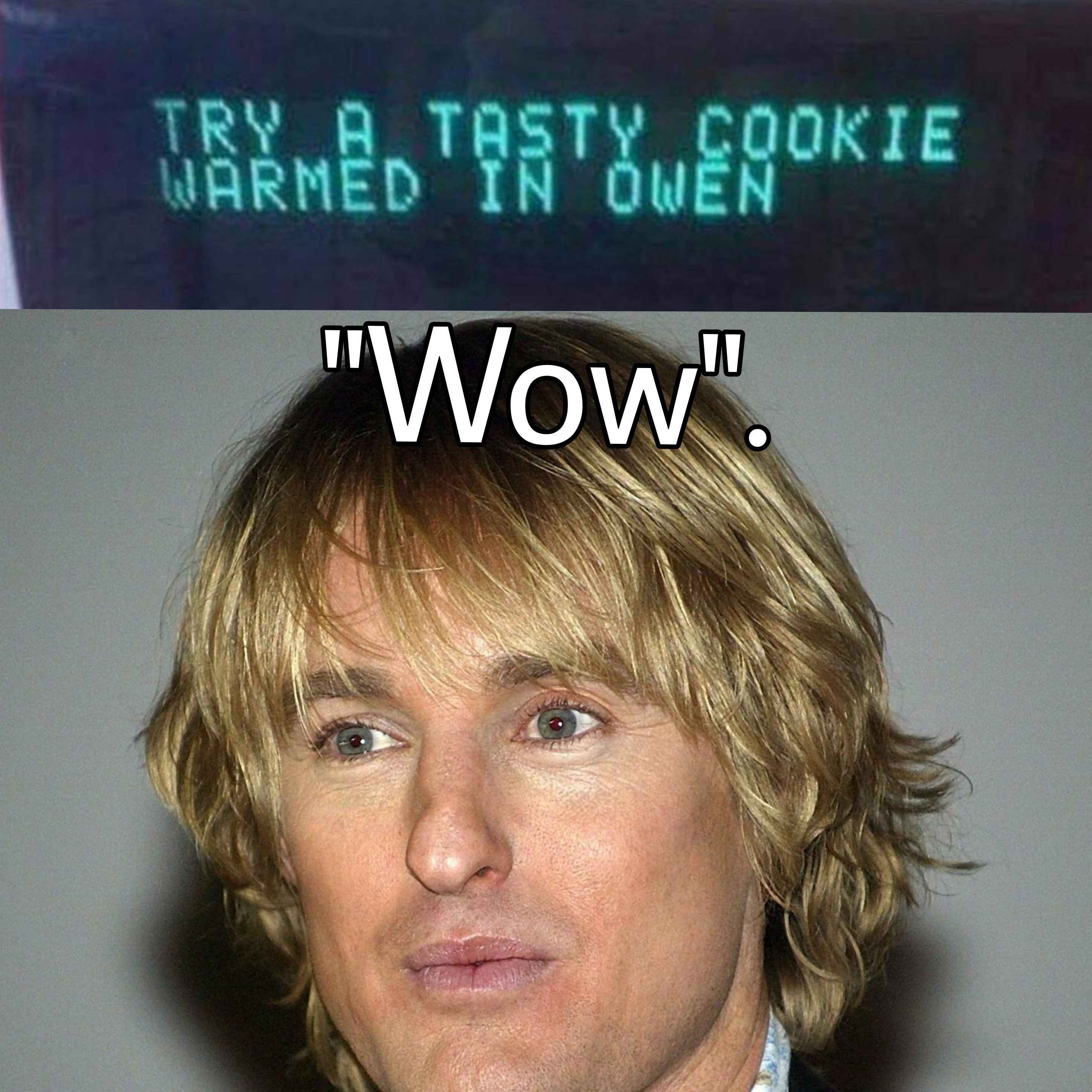 don t want - Try A Tasty Cookie Warmed In Owen "Wow".