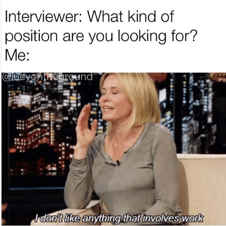 best fresh memes - Interviewer What kind of position are you looking for? Me I don't anything that involves work