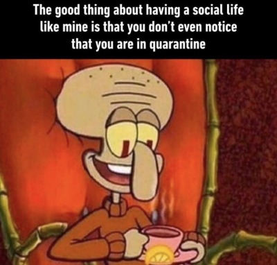 can we reschedule my introverted ass - The good thing about having a social life mine is that you don't even notice that you are in quarantine 2